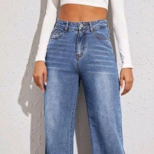 JESSIEANNA  High Waist Wide Leg Jeans